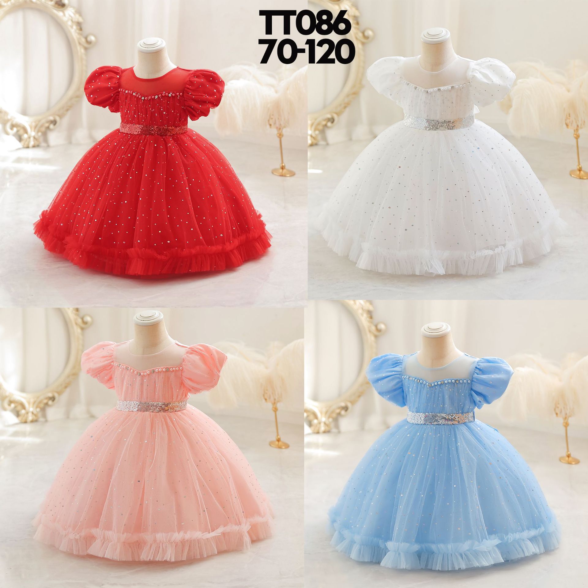 Blumenkind Kleid Kind Prinzessin Kleid Pompadour Kleid Mädchen ein Jahr alt Kind Rock Klammer_voghion.com