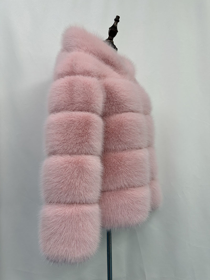 Ropa de mujer Venta caliente de piel Otoño e invierno nuevo abrigo de piel de zorro abrigo con capucha de empalme cálido informal para mujer_voghion.com
