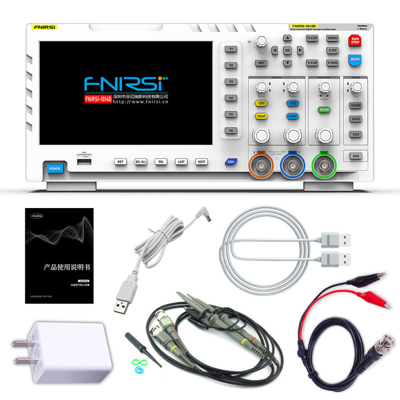 FNIRSI 1014D ポータブルデジタルオシロスコープ 2-in-1 100MHz デュアルチャンネル入力信号発生器|undefined