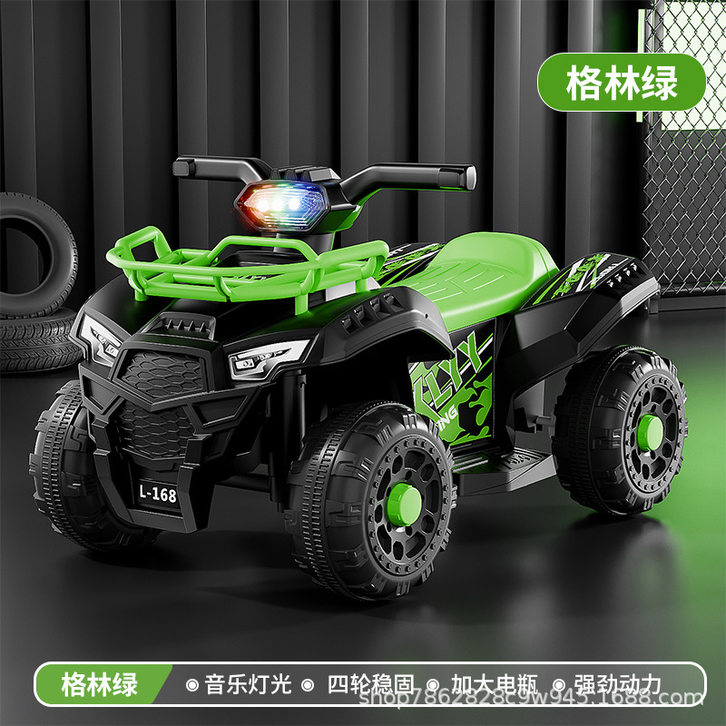 Motocicleta eléctrica para niños, vehículo de cuatro ruedas, coche de juguete para bebés para hombres y mujeres, se puede montar en la fábrica de cochecitos de carga de tamaño grande al por mayor