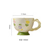 Girls Heart Mark Cup Ceramic Household Large -capacity Breakfast Cup Milk Oat Cup INS Water Cup Female Coffee Cup