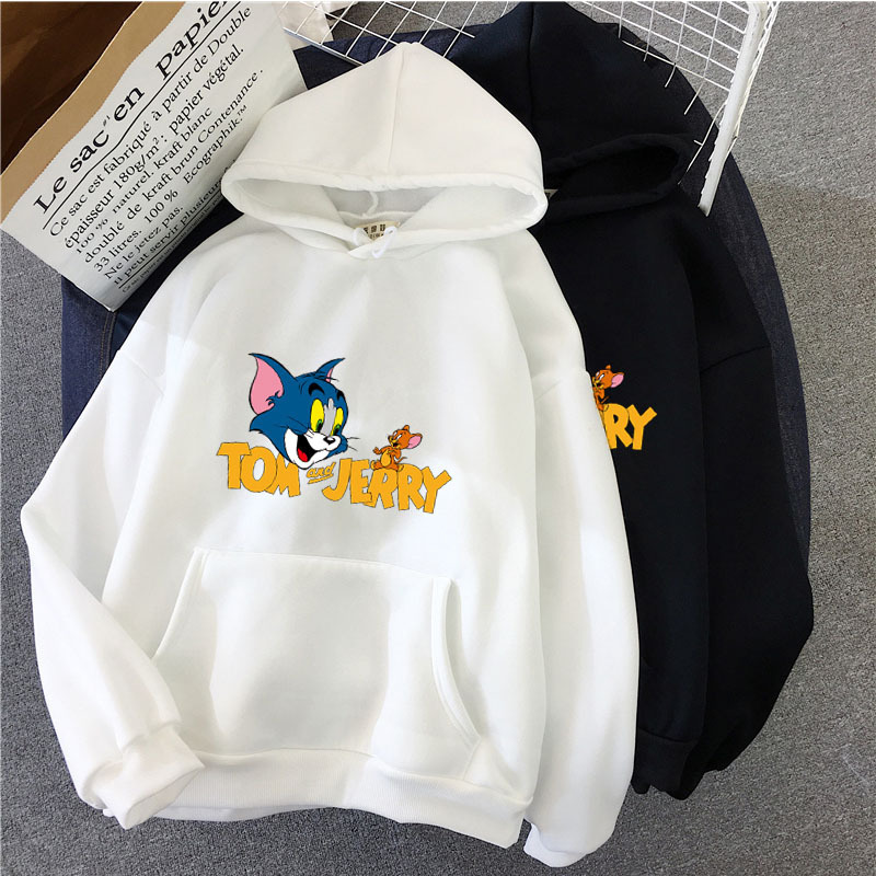 AliExpress wish cross-border hoodie anime cat and mouse Tom and Jerry creative new student sweater