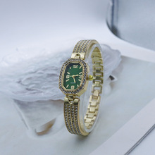 2025新款半镯镶钻时尚女士手表方形数字女款石英表手链表厂家批发