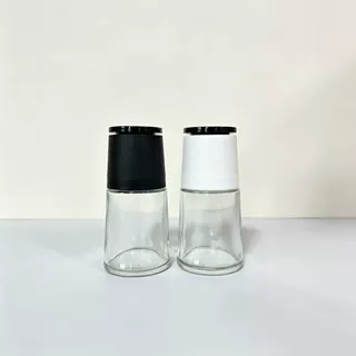 跨境两支装研磨器花椒调料手动现磨颗粒海盐玻璃罐研磨器