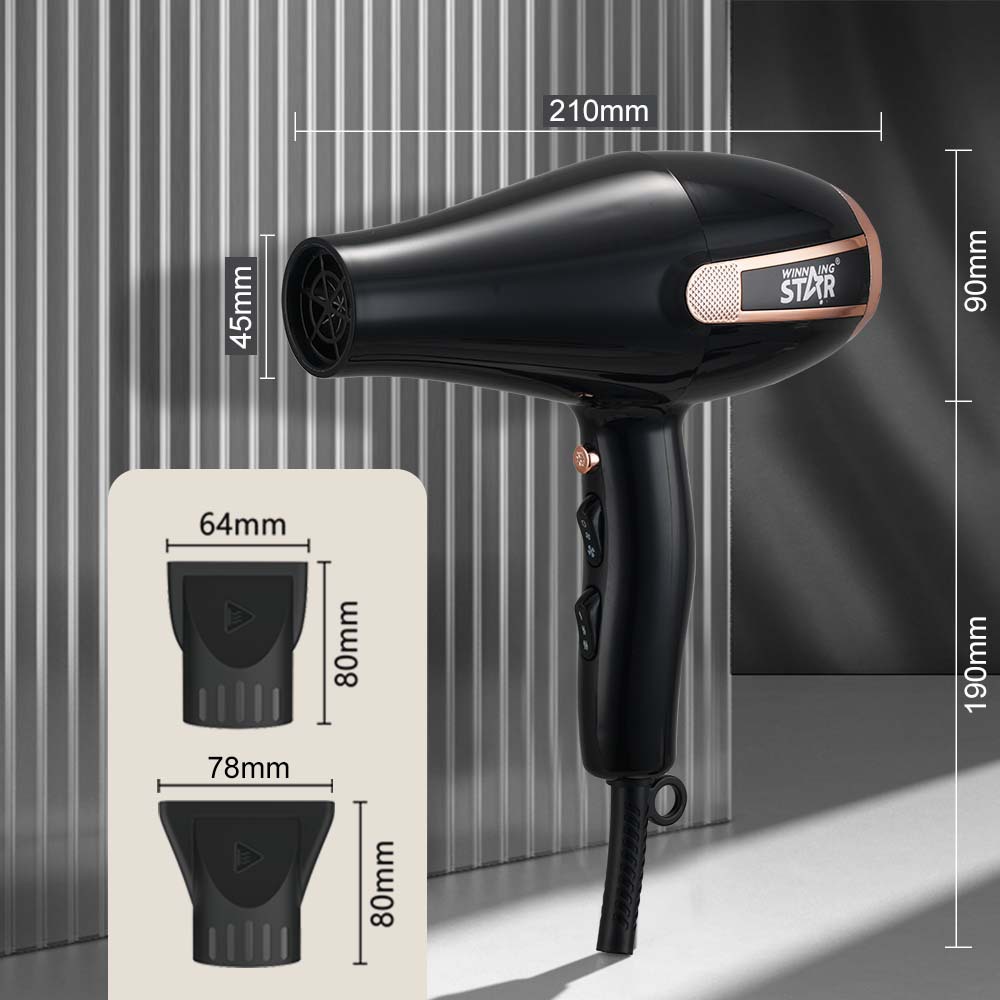 Winning Star, estándar estadounidense transfronterizo, velocidad del viento fría y caliente, secador de pelo anti-secado de alta potencia, Hair Dryer
