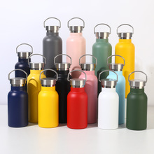 美式大口运动水壶户外跨境不锈钢骑行水杯手提登山杯双层运动壶