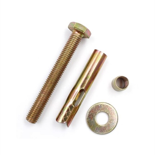 Manufacturer's floor expansion positive national standard coated zinc hexagonal outer expansion screw with hexagonal outer sleeve gecko