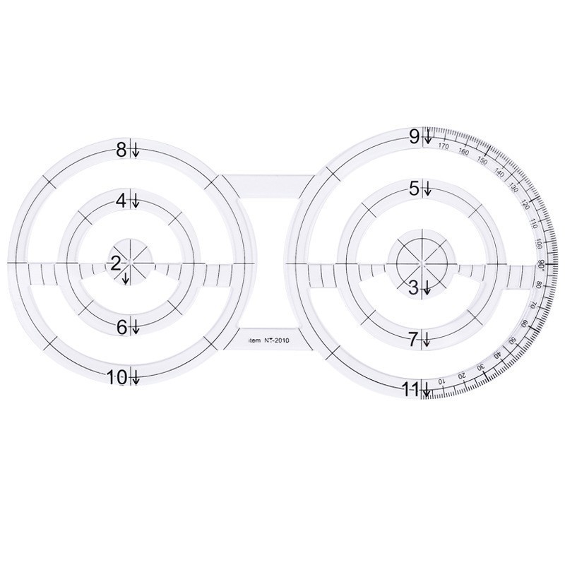 Regla de costura acrílica cuadrada negra transparente cuadrada regla material de herramientas de fabricación de ropa