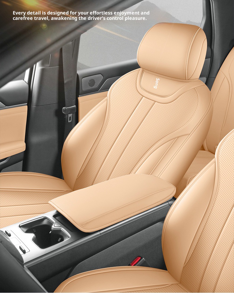 New Model Luxury Car Song Ldm-I Full Leather Car Seat Cushion, Four-Season Overseas Right-Hand Drive Seat Cover, Cross-Border Full-Cover Car Seat Cushion
