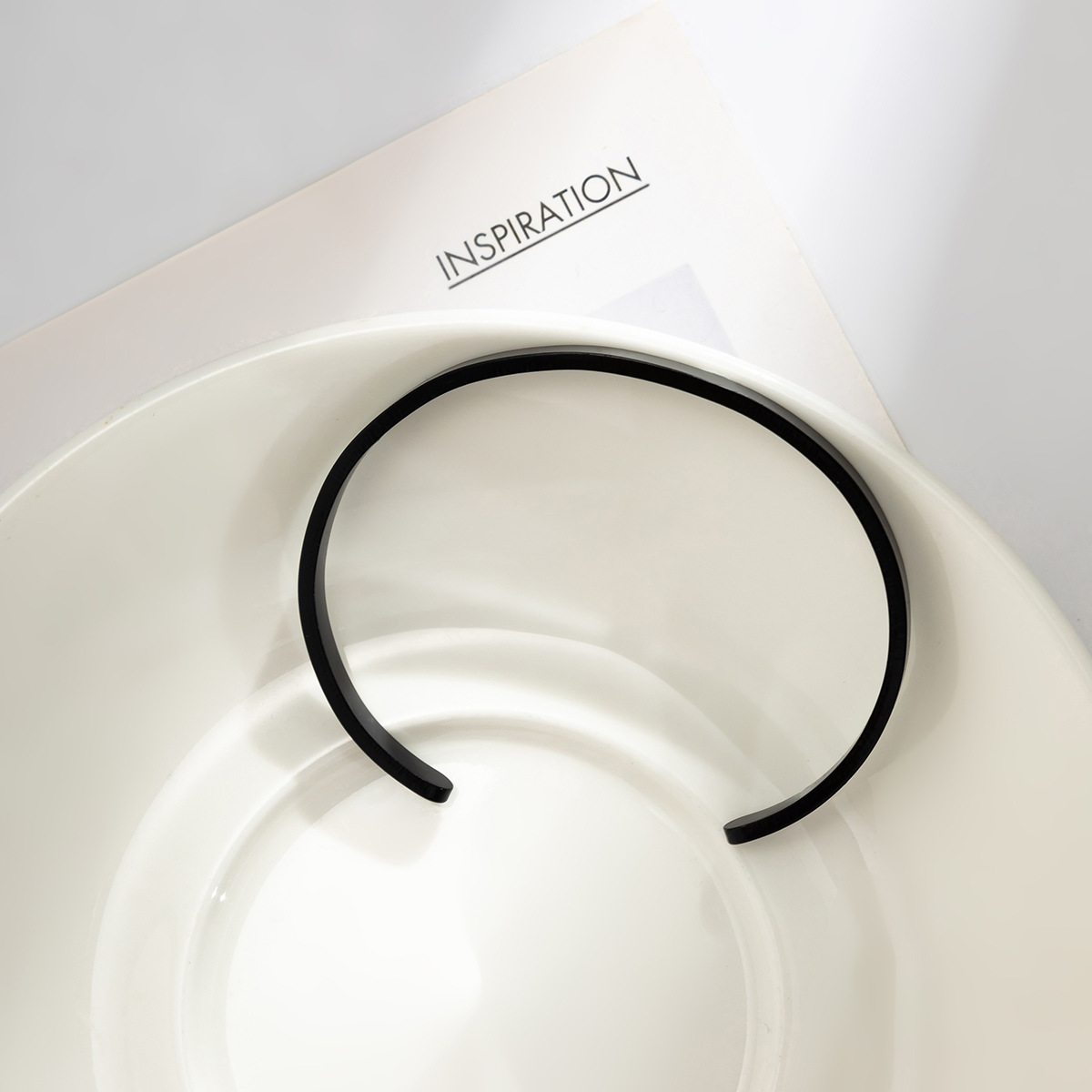 Simple Style Solid Color Iron Plating Bangle