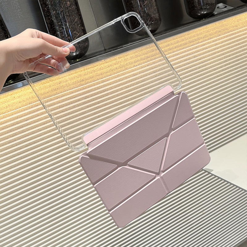 Pen Slot-Free iPad Protective Case Suitable for Air4567 New 3+Y Fold Protective Case 2024Pro11 Acrylic Hard