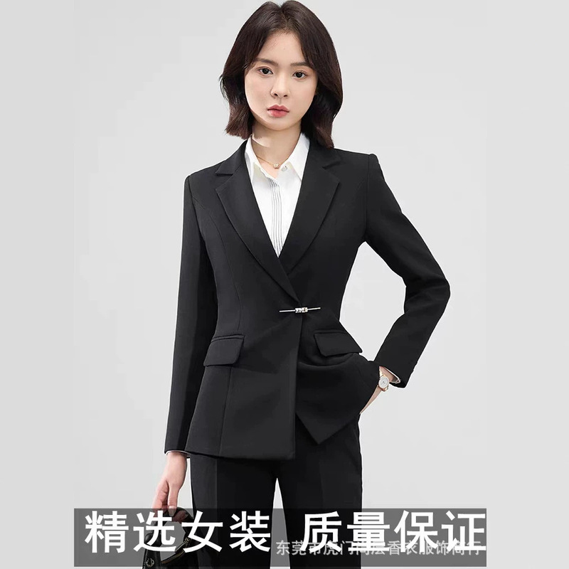 Women's Blazer with a High-End Feel, 2026 New Slim-Fit Professional Interview Formal Wear, New Chinese-Style Suit Set Women's Blazer with a High-End Feel, 2026 New Slim-Fit Professional Interview Formal Wear, New Chinese-Style Suit Set
