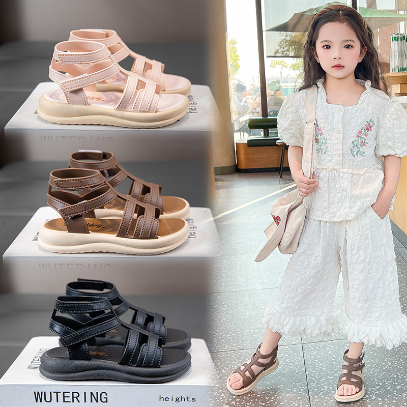 Girls' Sandals 2026 New Trendy Summer Style for Older Children, Soft-Soled Non-Slip Children's Beach Shoes for Toddlers and Boys