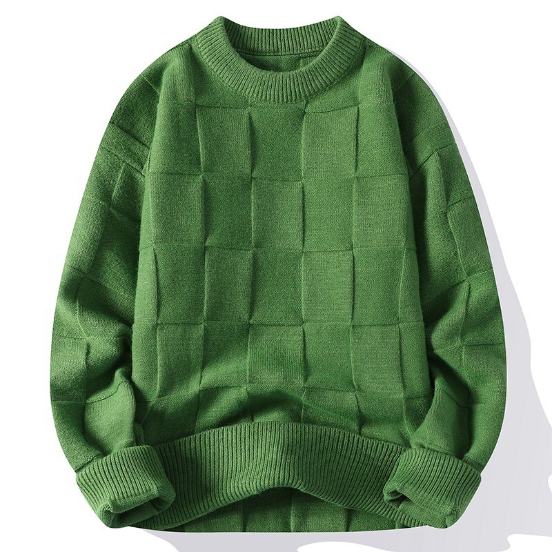 Autumn Lazy Style Outfit Trendy Brand Knit Sweater Jacket American Retro Mohair Green Sweater Men's Long Sleeve Autumn Lazy Style Outfit Trendy Brand Knit Sweater Jacket American Retro Mohair Green Sweater Men's Long Sleeve