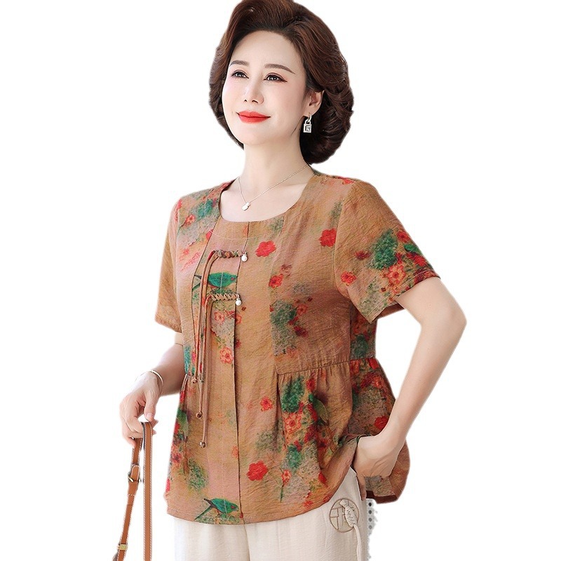 C6984 510K ÁO THUN NỮ SUZTDI BIG SIZE NGOẠI CỠ NGẮN TAY MÙA HÈ TRUNG NIÊN PHONG CÁCH HÀN QUỐC THỜI TRANG NỮ G01 SẢN PHẨM MỚI