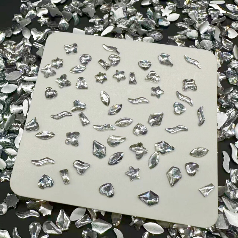 Flat-Bottomed Colorful Nail Art Diamonds, Special-Shaped Diamonds, Five-Pointed Stars, Water Drops, Peach Hearts, Nail Diamonds, DIY Nail Art Jewelry Stickers