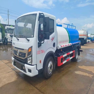 Dongfeng blue license plate 7-ton road greening sprinkler truck, 7-cubic-meter street mist cannon spray truck, fuel-powered dust-reduction mist cannon truck factory