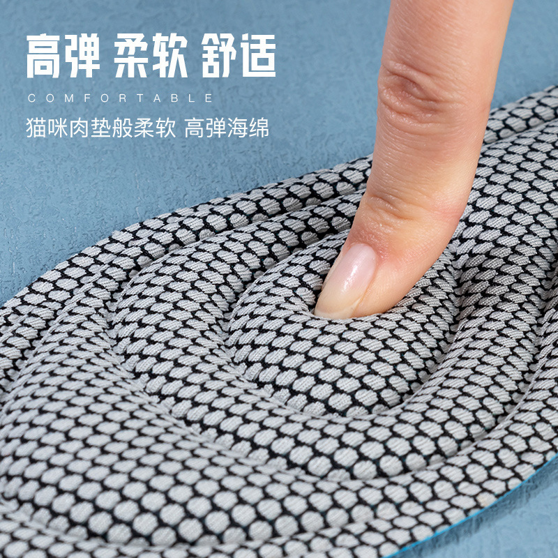 Plantillas transpirables antibacterianas sin olor para hombres que no levantan los pies después de usar durante mucho tiempo, suelas blandas para mujeres, deportes de entrenamiento militar suaves, alta elasticidad y absorción de impactos.