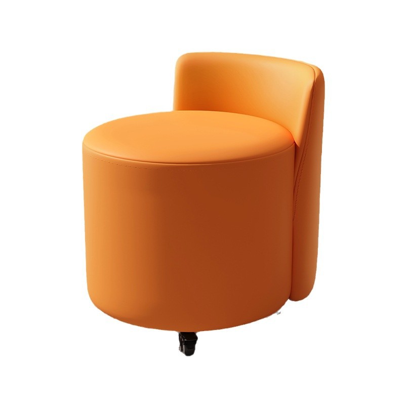 Rueda universal taburete pequeño hogar polea pequeño banco taburete bajo respaldo silla pequeña Luz de lujo suave bolsa sofá taburete Cambio de zapatos taburete