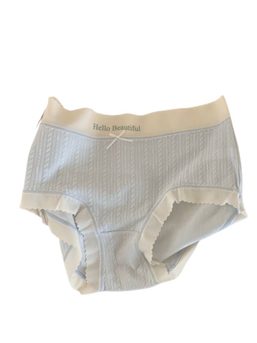 Milk-flavored summer thin pure breathable mid-waist pure lust silky cute sweet little fresh girl underwear