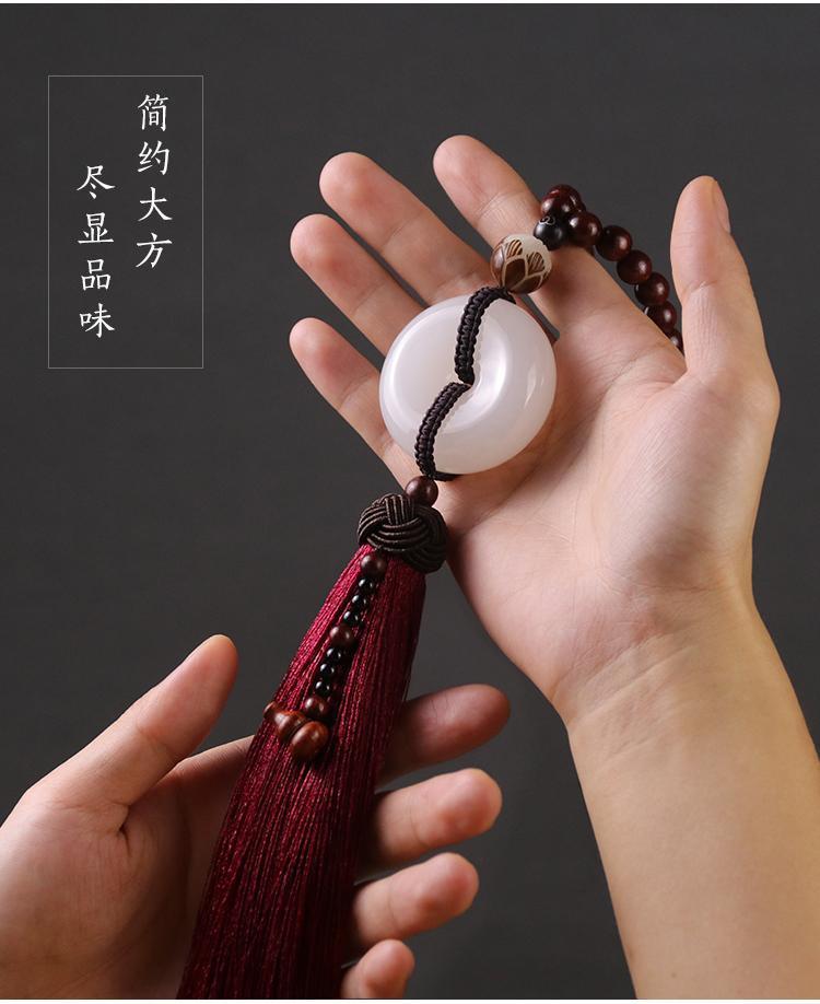 Suitable for Mercedes-Benz BMW Audi High-end Jade Car Pendant Car Hanging Ornaments for Men and Women Safety Creative Hanging Ornaments