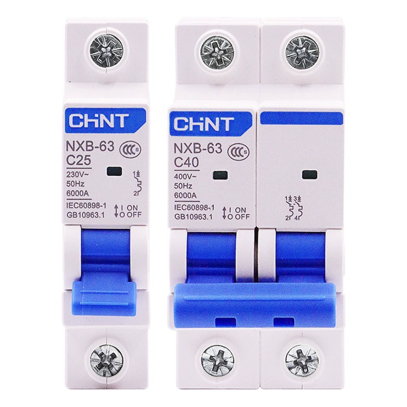 Воздушный переключатель Chint NXB-63a Бытовой Воздушный переключатель 2p небольшой автоматический выключатель 1P кондиционер главный выключатель 3P Защита от короткого замыкания
