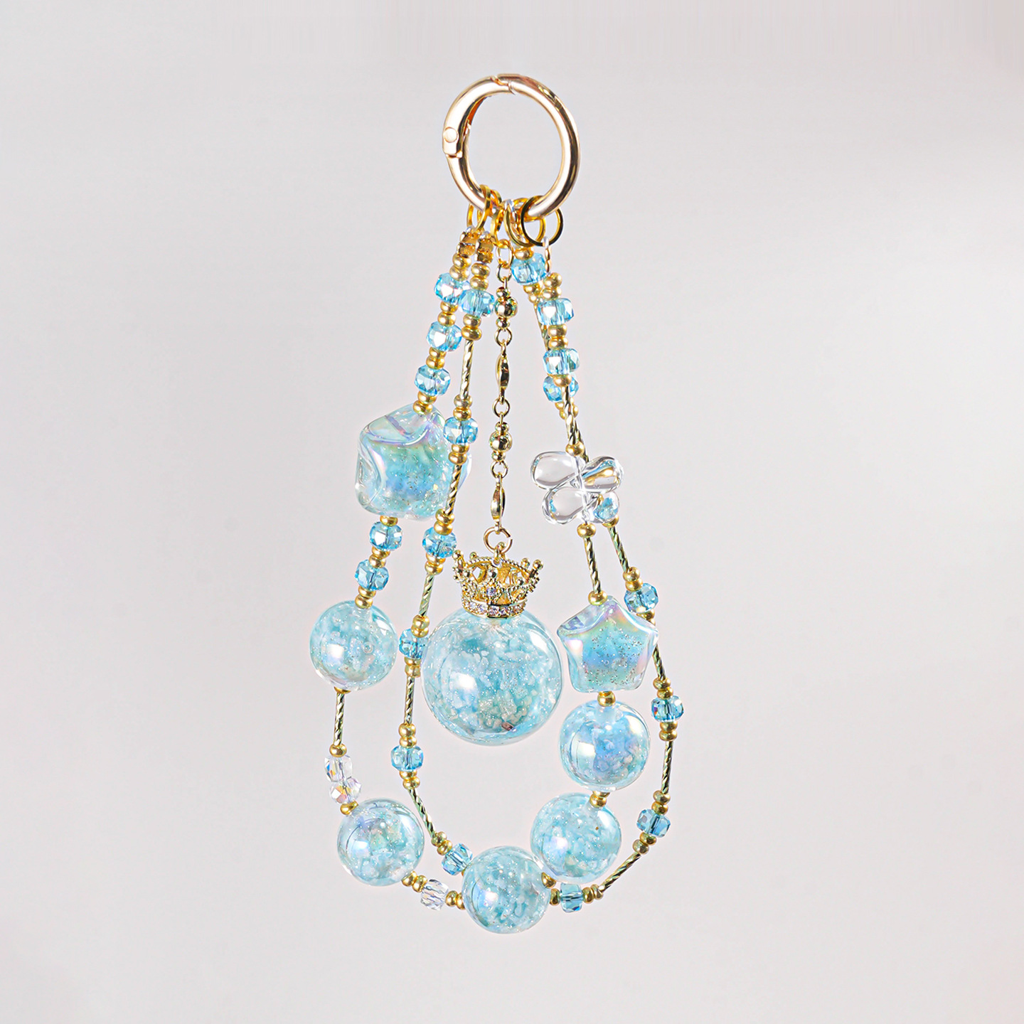 Heidi Dadi Thunder 25mm brocado vidriado cuentas de resina de un solo orificio cadena de teléfono móvil material de bricolaje cuentas sueltas luminosas colgantes cuentas redondas