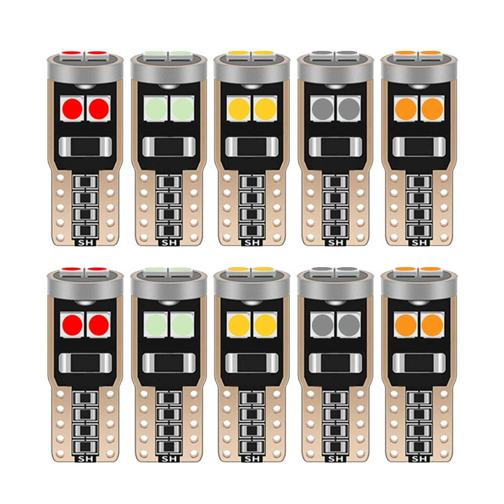 Автомобильный светодиодный индикатор ширины T5W T10, светильник для номерного знака, лампа для чтения 3030, 6SMD, супер яркая бесступенчатая лампа для вождения