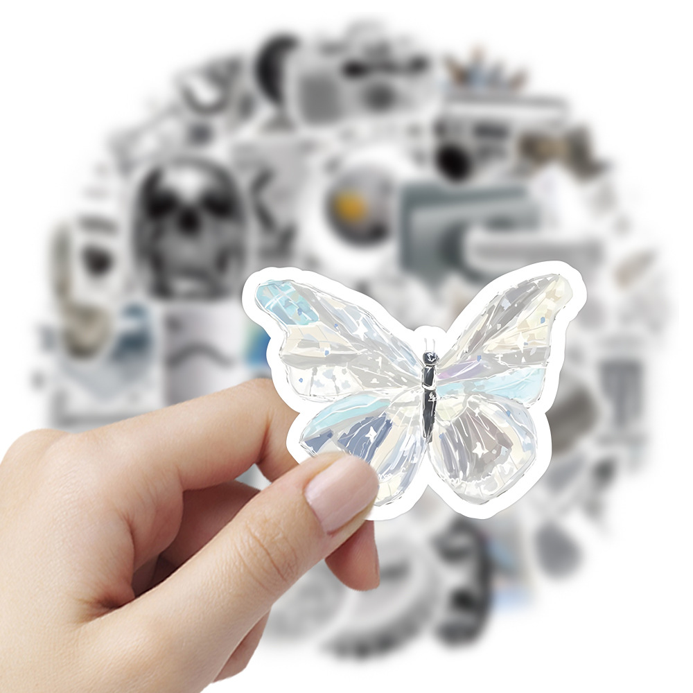 Learning Occasion Ins Style Purple Butterfly Journal Decoration Phone Case Stickers