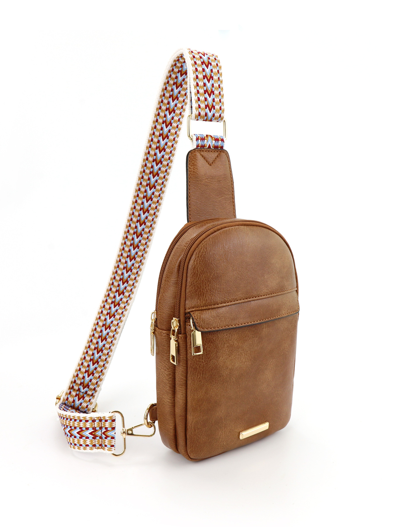 259g Weight Polyester Lining Material Zipper Closure Type Sling Strap Strap Type Fanny Pack Bags Type Daily Occasion Pu Leather Material Color Block Pattern All Seasons Season Unisex Gender Vintage Style Style Oval Shape Unisex Vintage Style Color Block Pu Leather Waist Bags 8