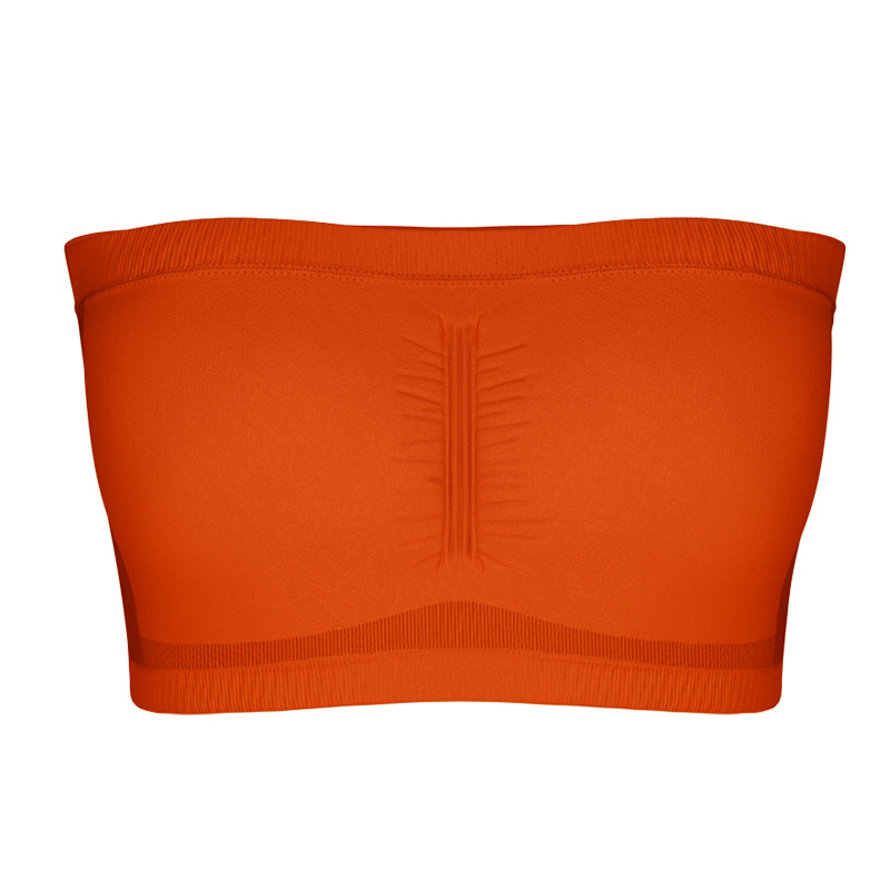 Cross-border más tamaño de doble capa más el tamaño de la ropa interior sin tirantes de las mujeres envuelto en el pecho sin anillo de acero con almohadilla en el pecho de una sola palabra tubo superior