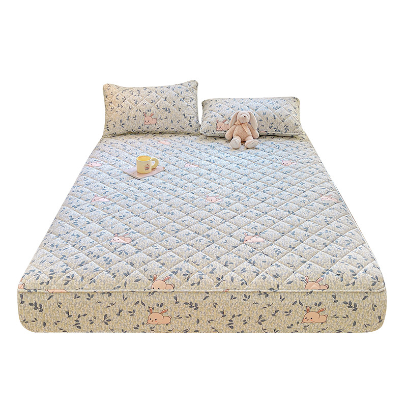 Nueva funda de cama de fibra de soja cubierta protectora de colchón acolchado de una sola pieza cubierta de cama todo incluido 2025 nueva temporada universal