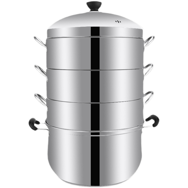 *無臭の厚みのあるステンレス製蒸し器、オリジナルの蒸し炊飯器、多層省エネ蒸し器トレイ、家庭用ガスストーブ用ユニバーサル|undefined