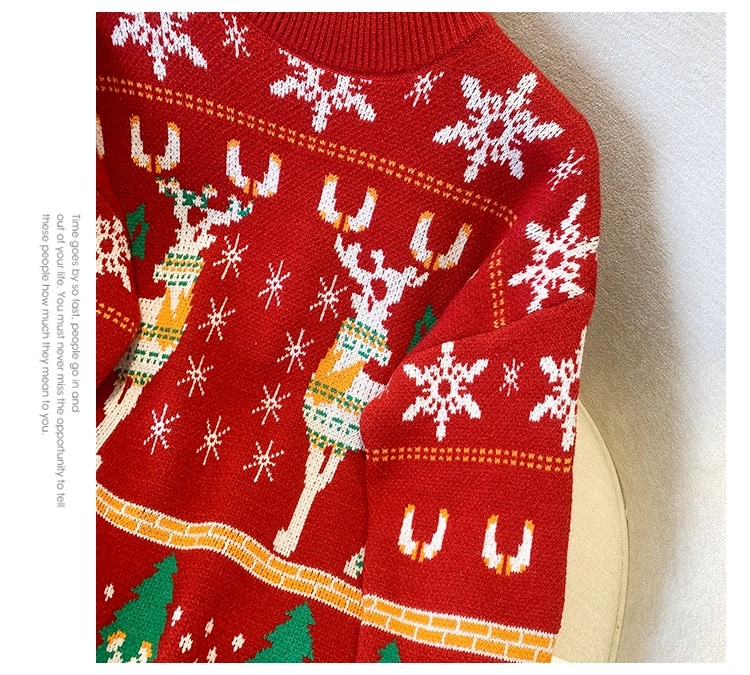 Women's Christmas Jumper With Double Elk Pattern For Winter_voghion.com
