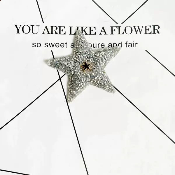 Silver five-pointed star 8cm