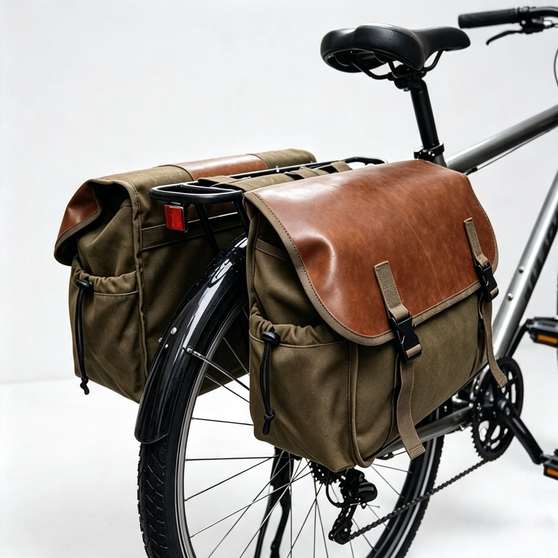 Bicycle rear seat bag, large-capacity cross-border electric vehicle rear bag, wear-resistant canvas travel vehicle equipment storage bag