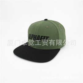 军绿色logo印花帽子小批量厦门工厂外贸来图设计棒球帽户外遮阳帽