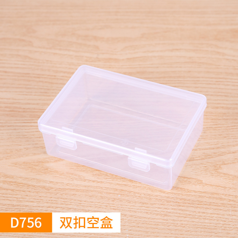 ホット販売pp透明ダブルボタン空箱角型部品サンプル展示収納ケース蓋付きアクセサリードリルプラスチックケース|undefined