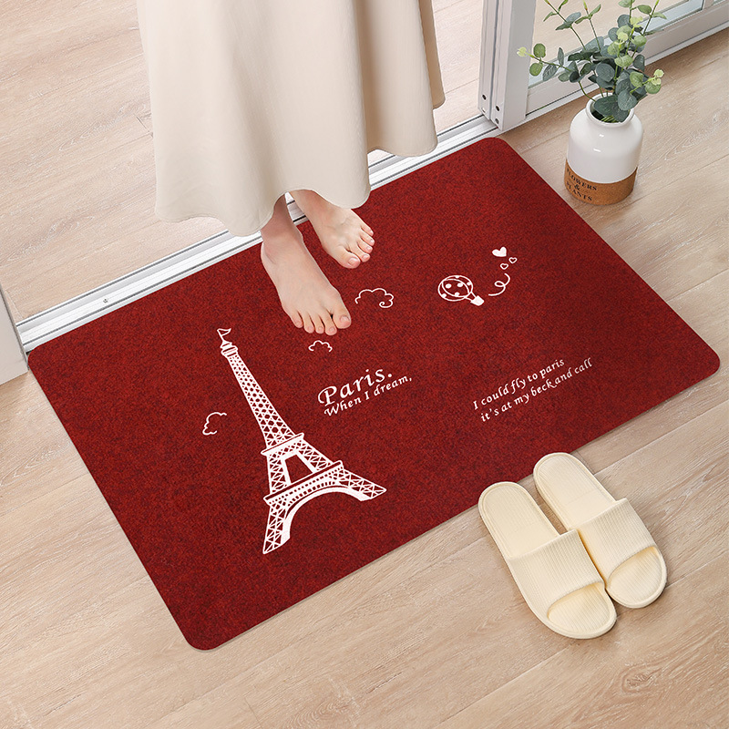 Cross-Border Export of Light Luxury Style Diatomaceous Earth Floor Mats, Water-Absorbent and Quick-Drying Bathroom Door Mats, Stain-Resistant and Washable Bathroom Floor Mats