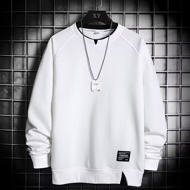Men's Long-Sleeve T-Shirt Top, High-End Spring and Autumn Two-Piece Style, Stylish and Heavy-Duty Crew Neck Sweatshirt for Men 2024 Men's Long-Sleeve T-Shirt Top, High-End Spring and Autumn Two-Piece Style, Stylish and Heavy-Duty Crew Neck Sweatshirt for Men 2024