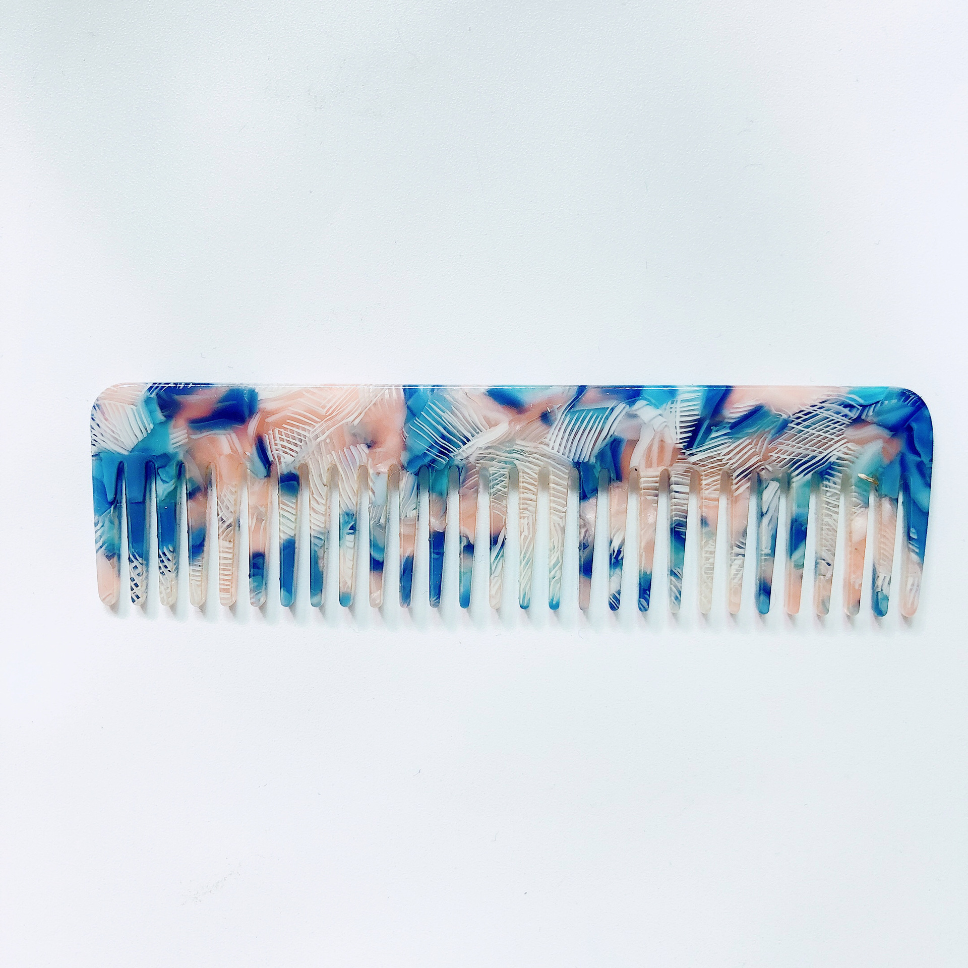 Fashion Simple Marble Texture Solid Color Acetate Large Comb AntiStaticpicture8