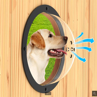 Amazon hot sale transparent fence dog window cat and dog viewing window acrylic transparent semi-round cover pet door and window