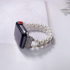 适用于苹果Apple Watch1-10代手表带时尚小香风串珠手链表带