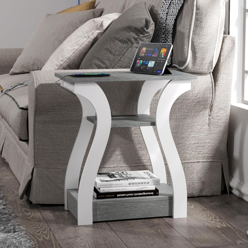 Multi-layer storage side table for living room, sofa side small table, bedroom bedside storage shelf, floor-standing storage bench
