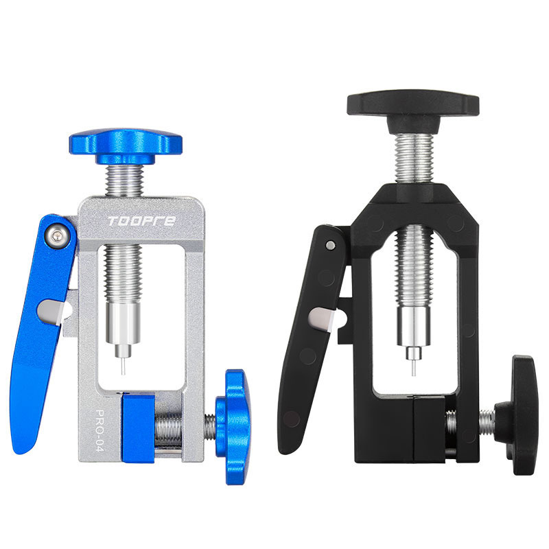 Herramienta de instalación de la aguja de aceite de bicicleta colocación del cuerpo de cinco hilos T Cabezal de presión eyector de tubo de aceite cortador de tubo de bicicleta de montaña