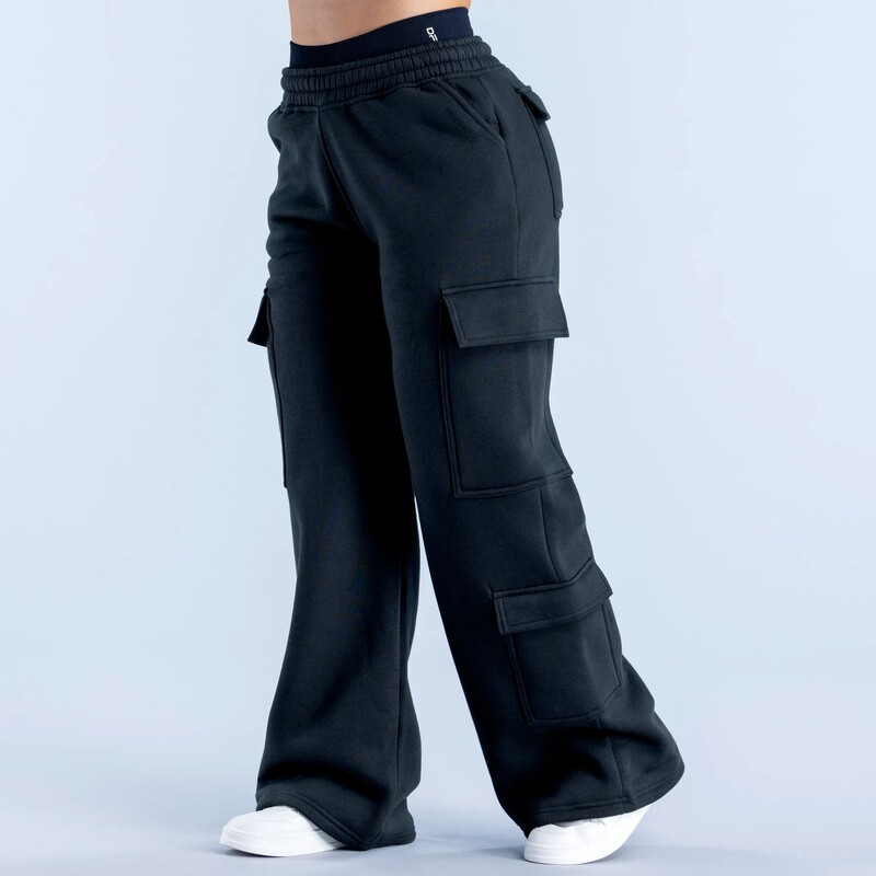 Dfyne New Autumn and Winter Straight-Leg Pants Trendy Sports Pants Cargo Pocket Wide-Leg Pants Street Loose Floor-Length Pants