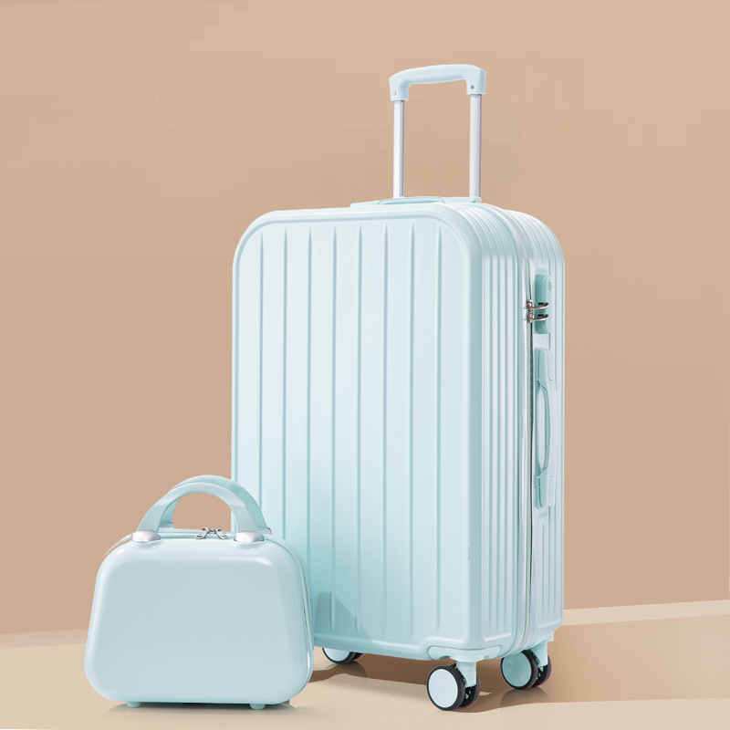 Maleta Maleta trolley nuevo para hombres y mujeres, maleta, rueda universal silenciosa para estudiantes, contraseña de 24 pulgadas, maleta de cuero de embarque 32