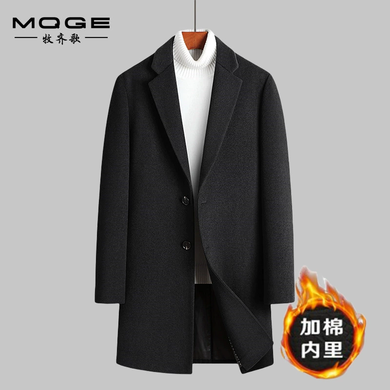 Мужское шерстяное пальто WO для осени и зимы, средней длины, утепленное и утолщенное, мужской плащ, эксклюзивная поставка для трансграничной торговли