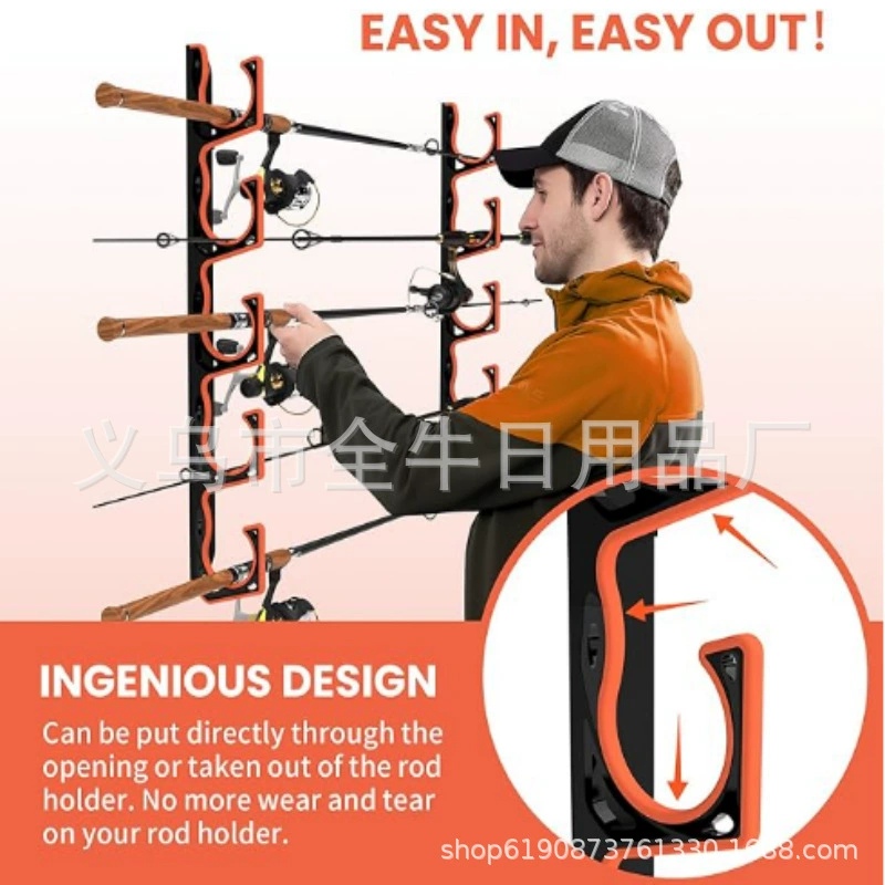 Настенный держатель для удочек, популярная новая модель для гаража, для использования за пределами страны