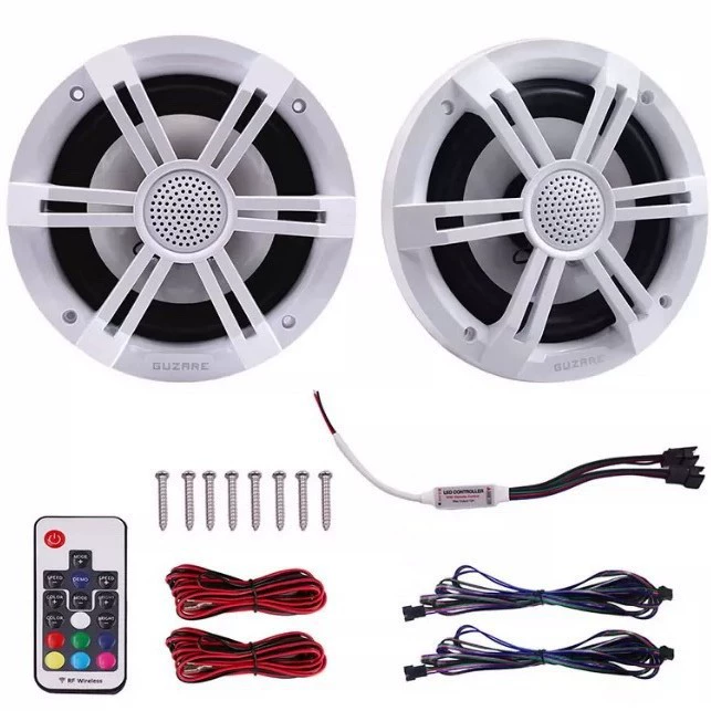 В наличии водонепроницаемый динамик с 6.5inch RGB-светом и пультом дистанционного управления для яхт, автомобилей, лодок, скоростных катеров, кораблей и гидроциклов высокой мощности.